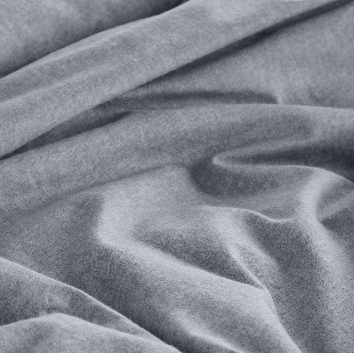 Housse de couette en flanelle grise Bonheur