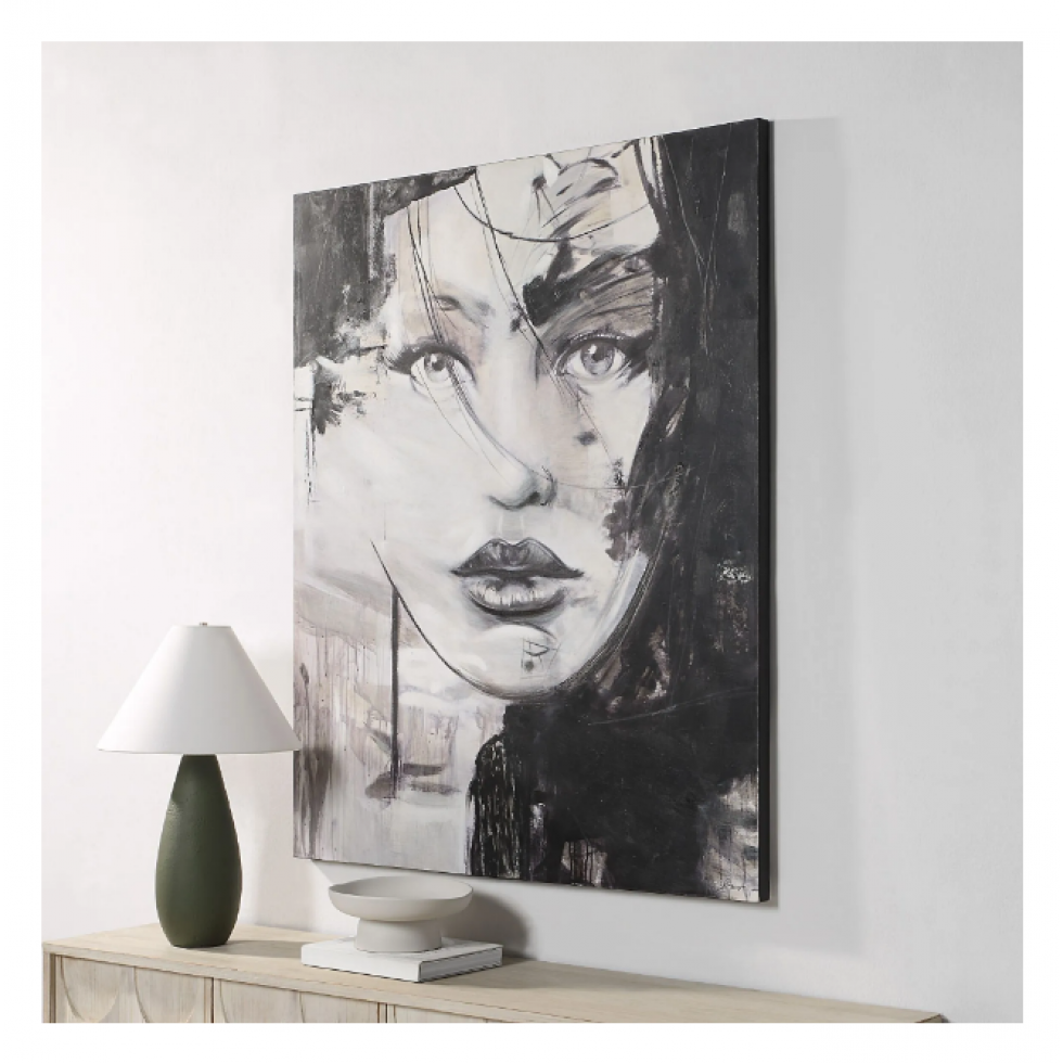 Cadre Chrysantine – Portrait Artistique Noir & Blanc