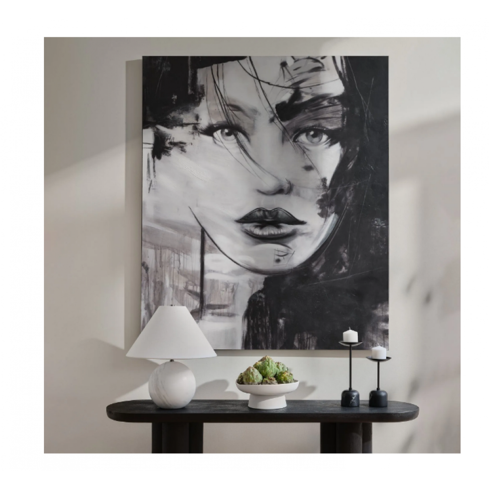 Cadre Chrysantine – Portrait Artistique Noir & Blanc