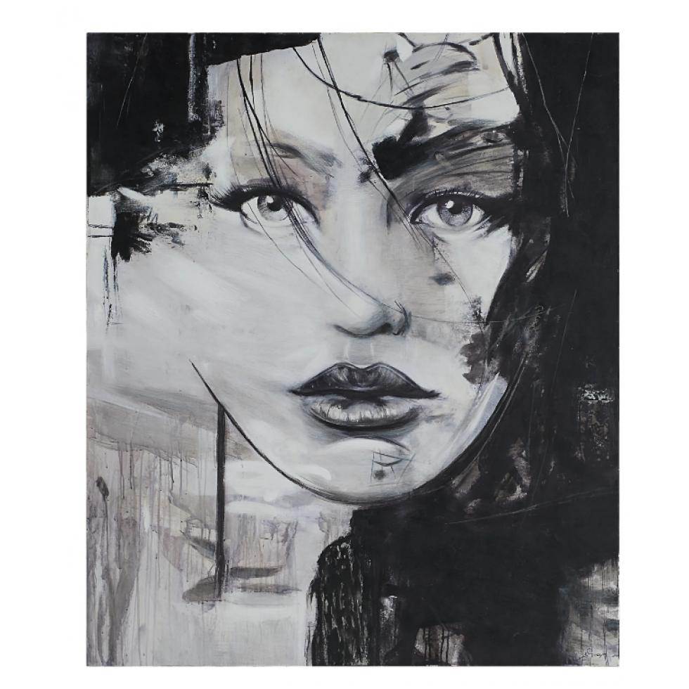 Cadre Chrysantine – Portrait Artistique Noir & Blanc