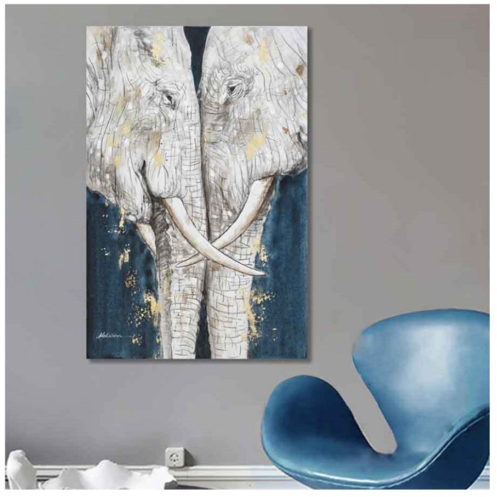 Cadre Éléphant – Tête à Tête Majestueux