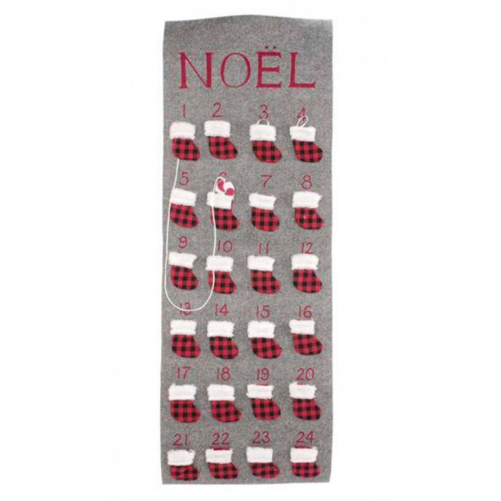 Calendrier Avent Noël – 24 Bas Tartan Festifs