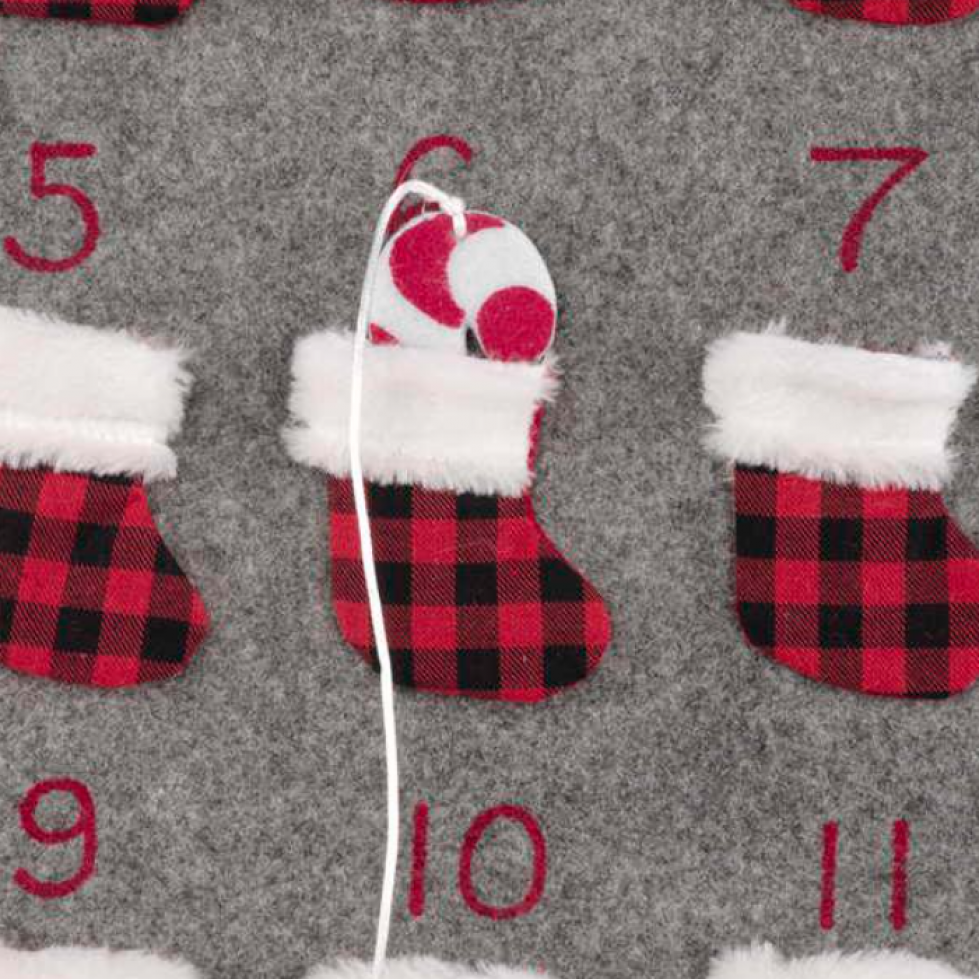 Calendrier Avent Noël – 24 Bas Tartan Festifs