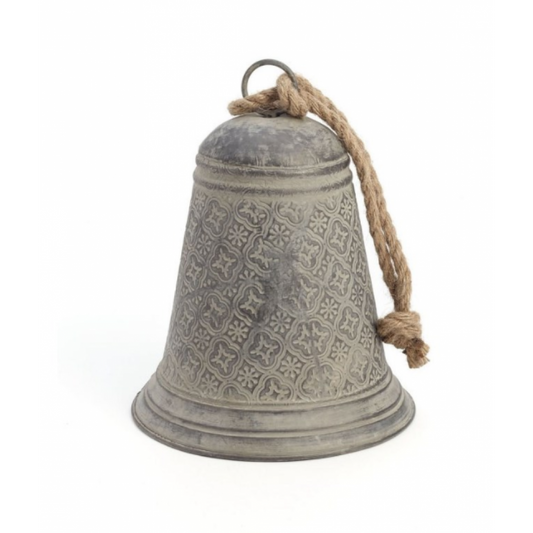 Cloche décorative en métal vieilli – Charme rustique