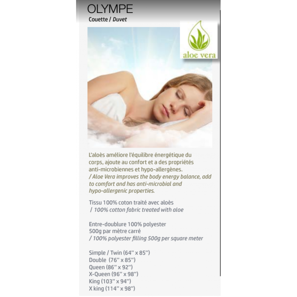 Olympe Duvet – Aloe Vera Comfort