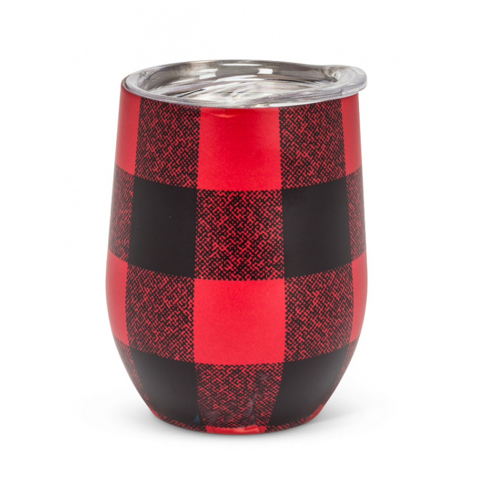 Bevi Insulated Wine Goblet – Lumberjack Pattern