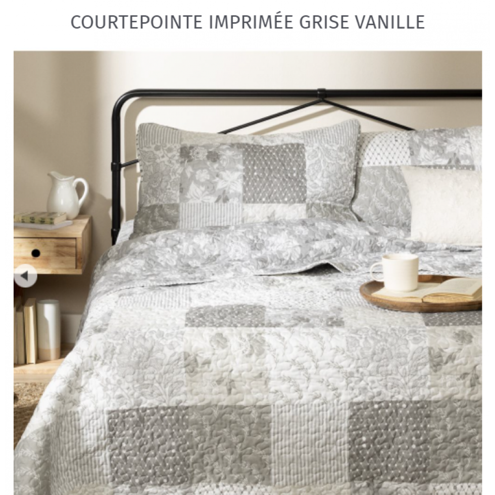 Courtepointe Vanille – Patchwork Neutre Brunelli