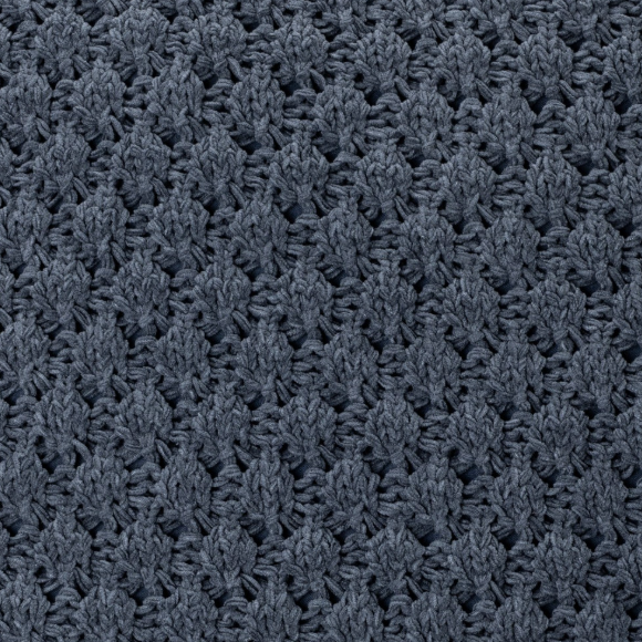 Oreiller européen chenille tressée bleu Basket