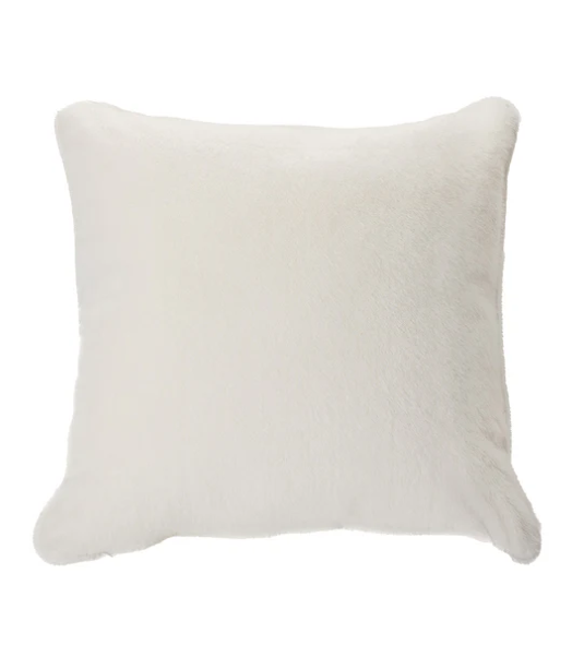 Coussin fausse fourrure crème Polux