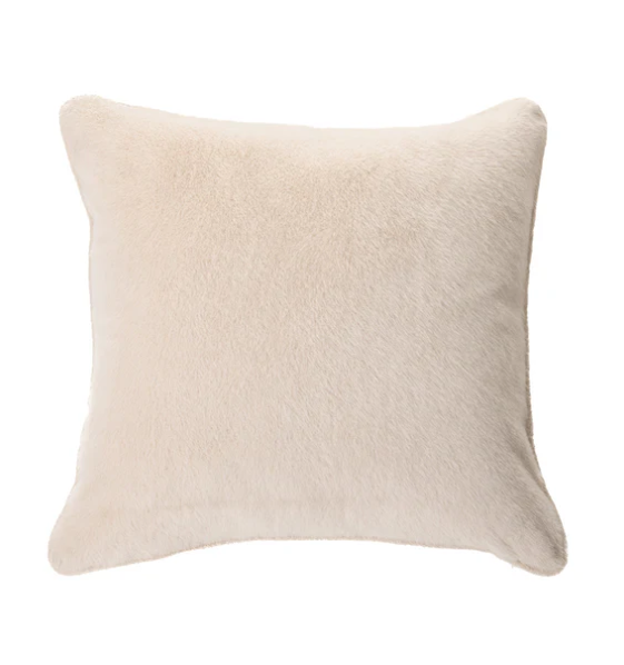 Coussin fausse fourrure naturel Polux