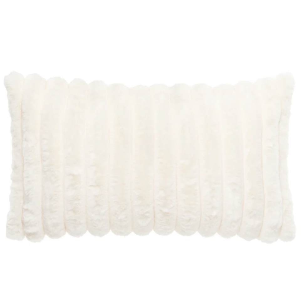 Raya Natural Faux Fur Cushion