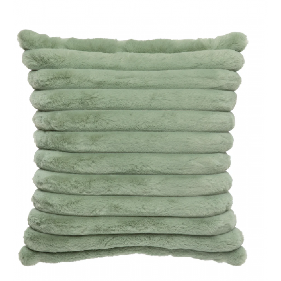 Raya Sage Faux Fur Cushion