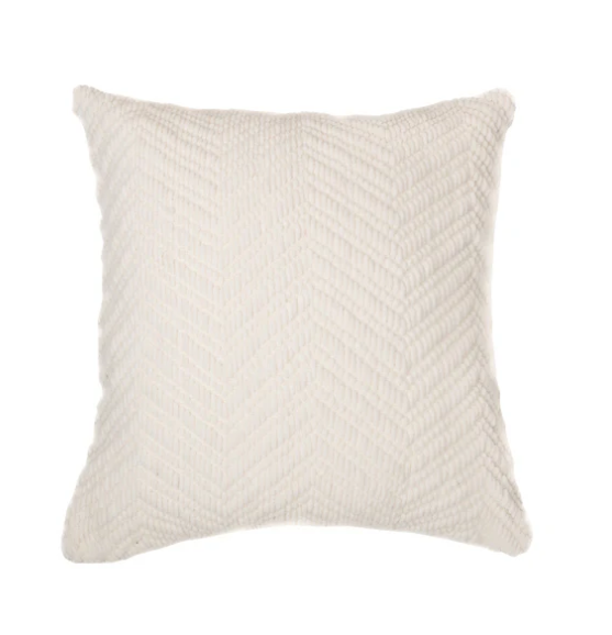 Coussin en Chenille Ivoire Emy