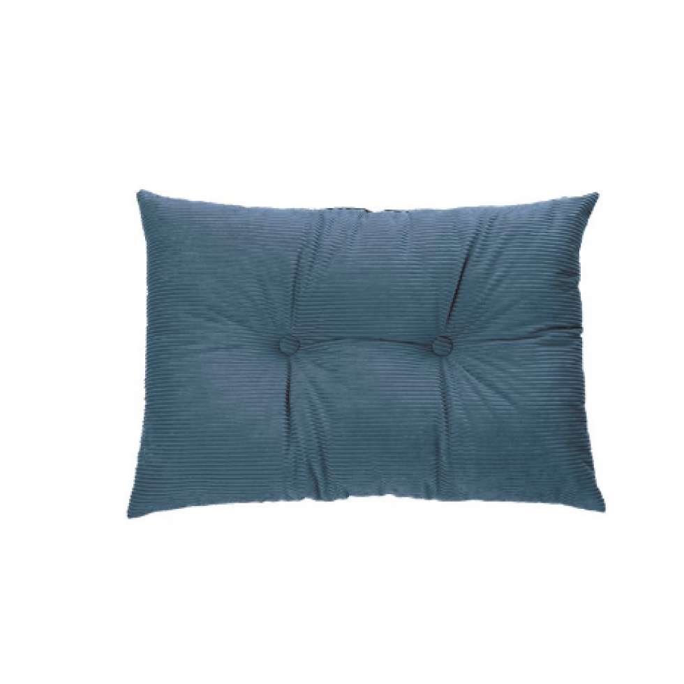 Rectangular Corduroy Blue Velvet Cushion