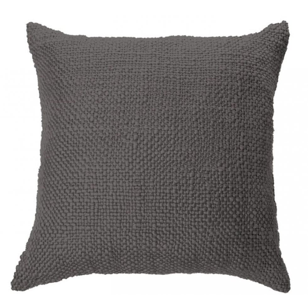 Charcoal Knit Cushion – Textured Elegance
