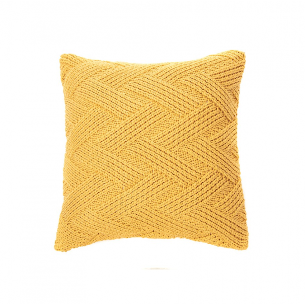 Oreiller Européen Zig Zag Jaune