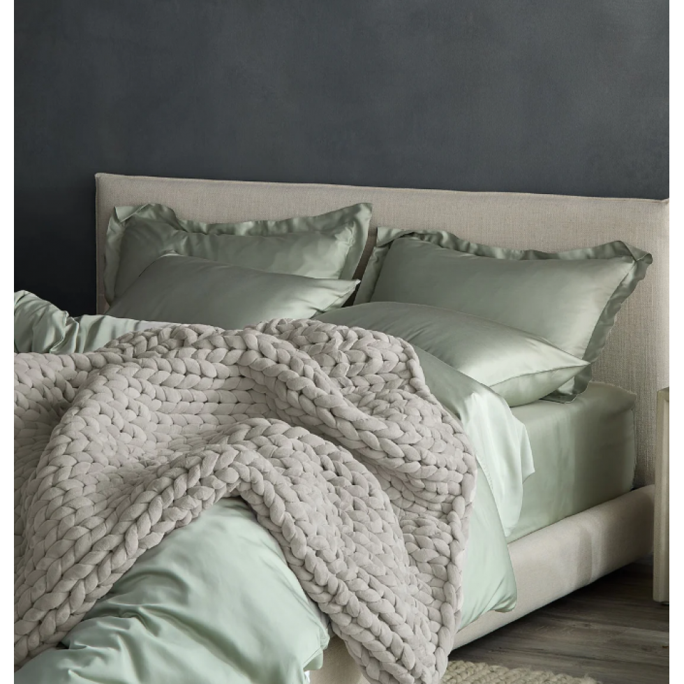Grey Knit Weighted Blanket