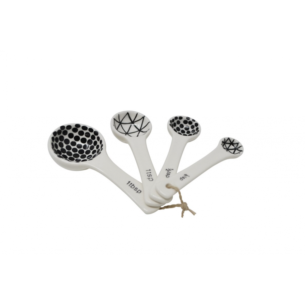 Black and White Decorative Measuring Spoons