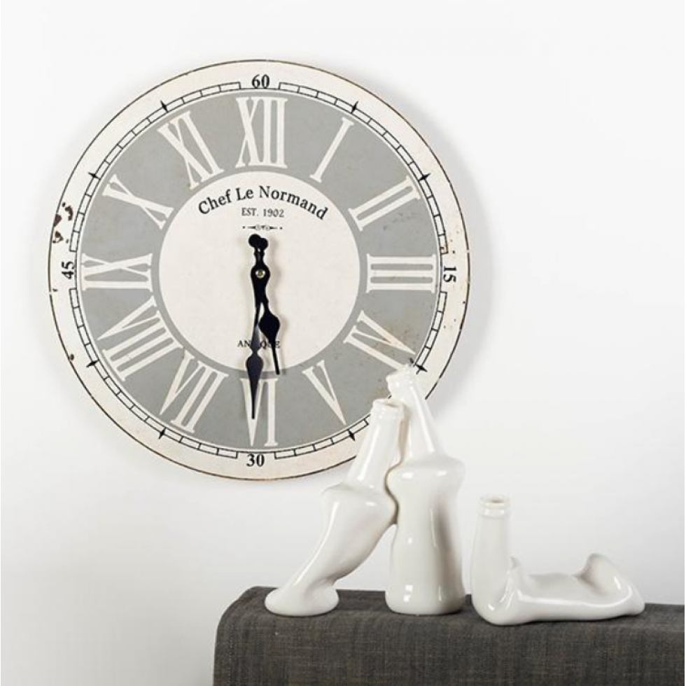 Horloge Murale Grise Antique