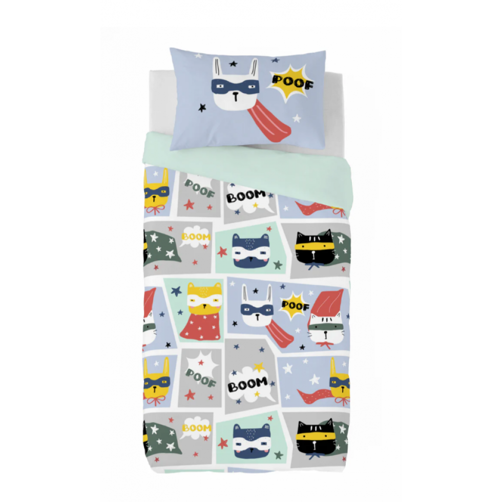 Boom Kids Duvet Cover – Funny Superheroes