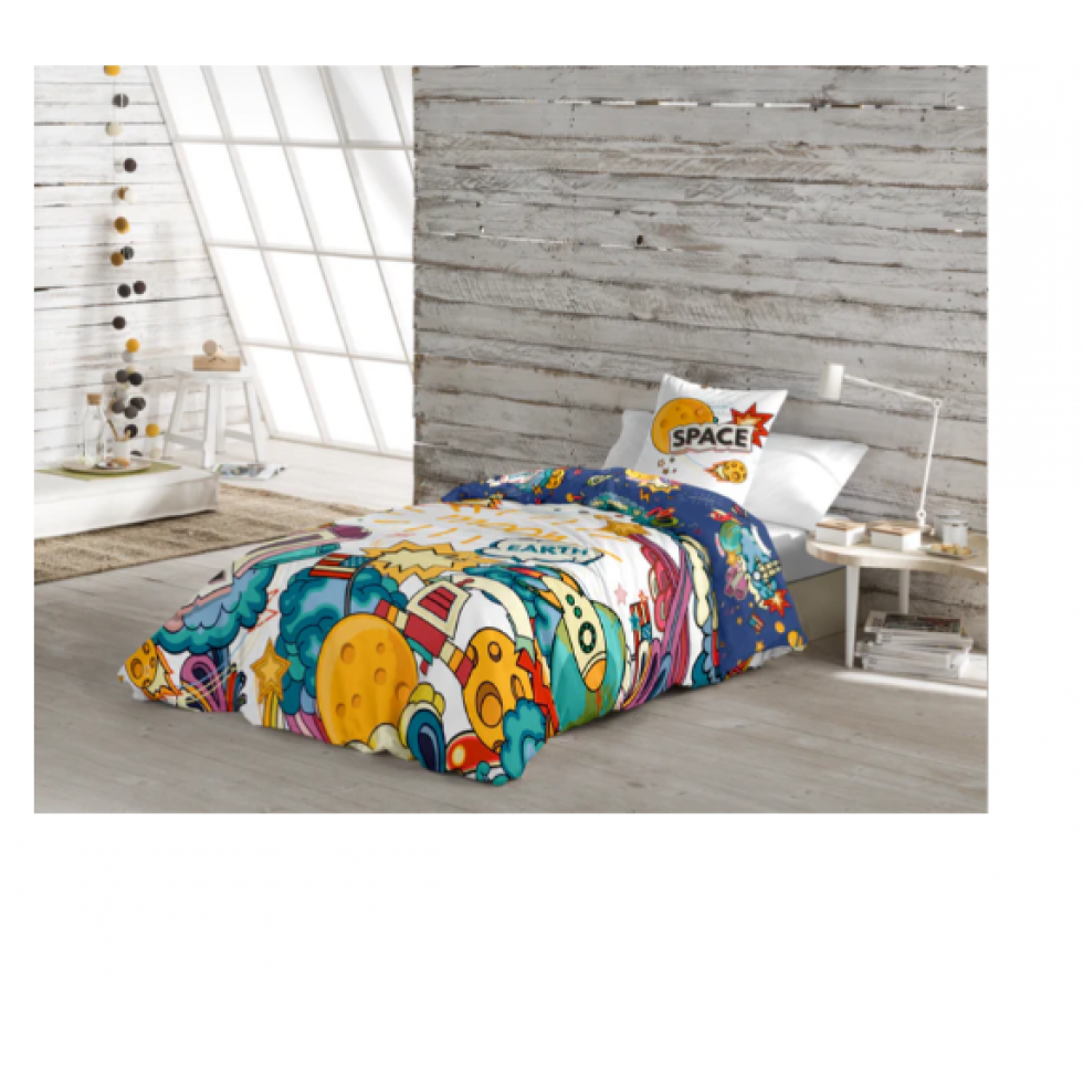 Moon Space Reversible Children's Duvet Cover
