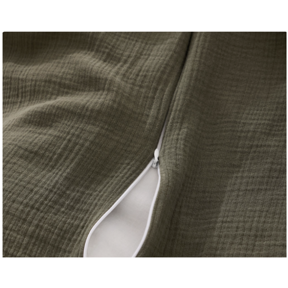 Olive Muslin Duvet Cover