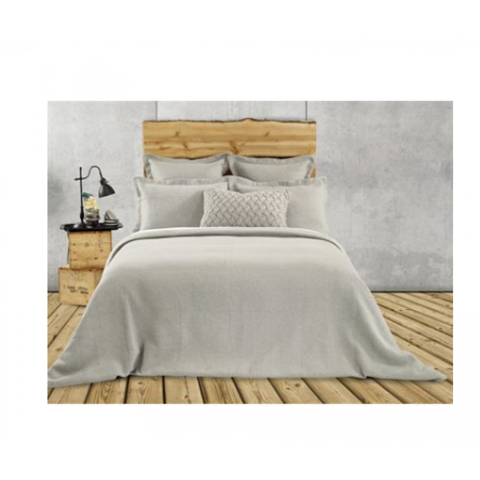 Rustic Grey Jersey Pique Duvet Cover