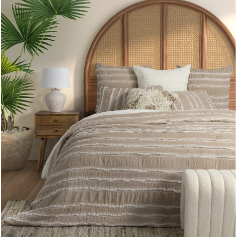 Relax Taupe Textured Duvet Cover