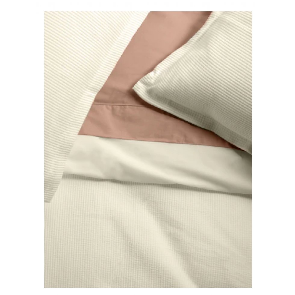 Sophia Oatmeal Ribbed Cotton Duvet Cover