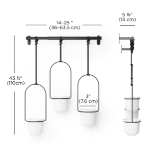 Jardinière suspendue murale