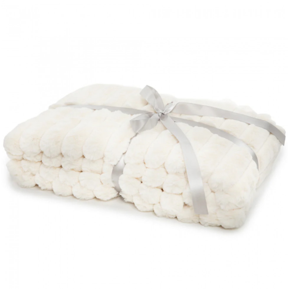 Raya Natural Faux Fur Throw