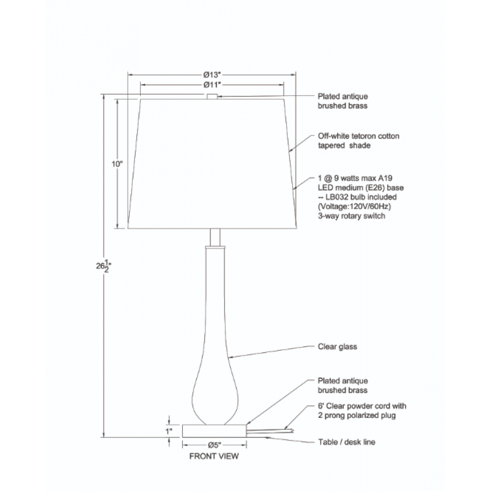 Lampe De Table En Verre Nabi