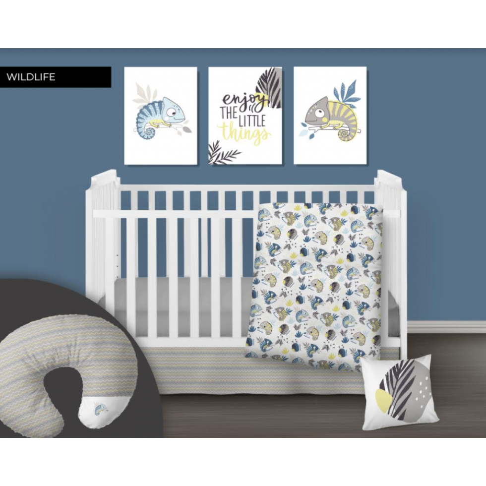 Wildlife Baby Bedding – Tropical Adventure and Soft Colors
