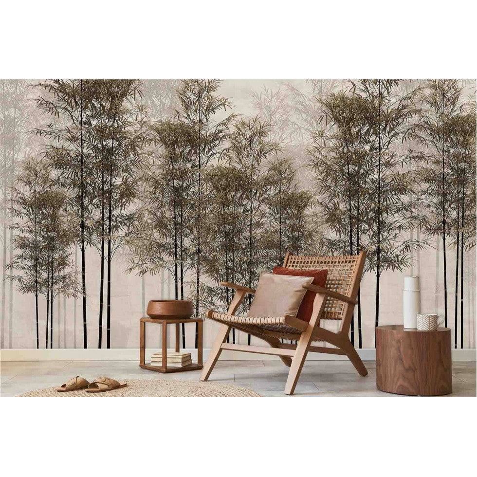 Zen Bamboo Mural – Clean Mist Wallpaper