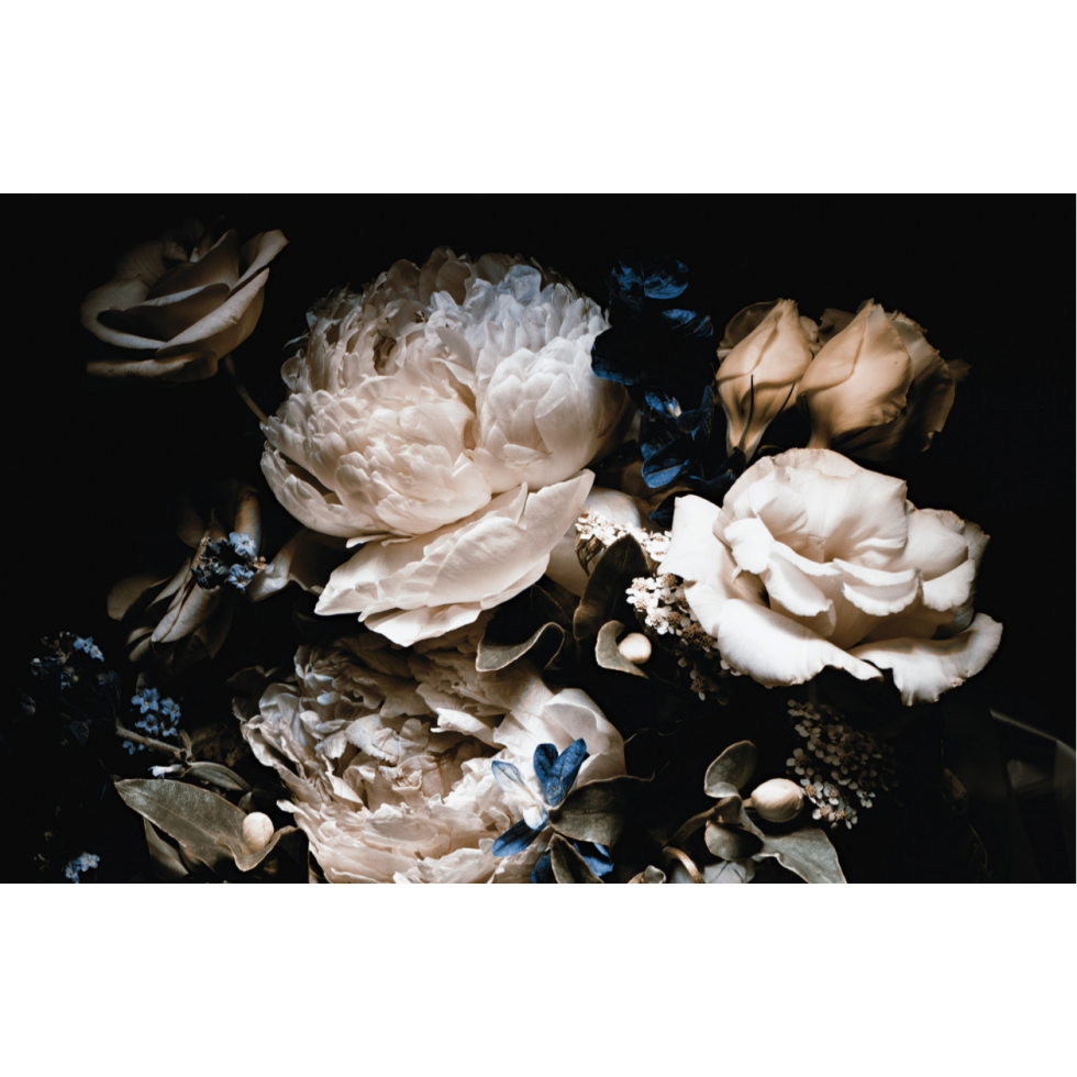 Rose and Peony Bouquet Mural