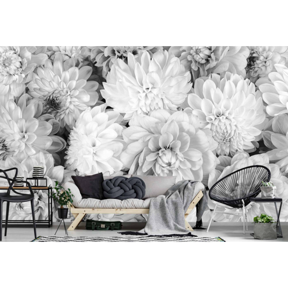 Dahlia Flower Mural