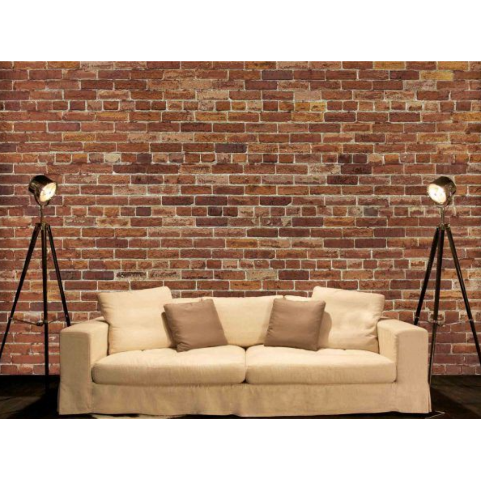 Industrial Style Red Brick Wall Mural