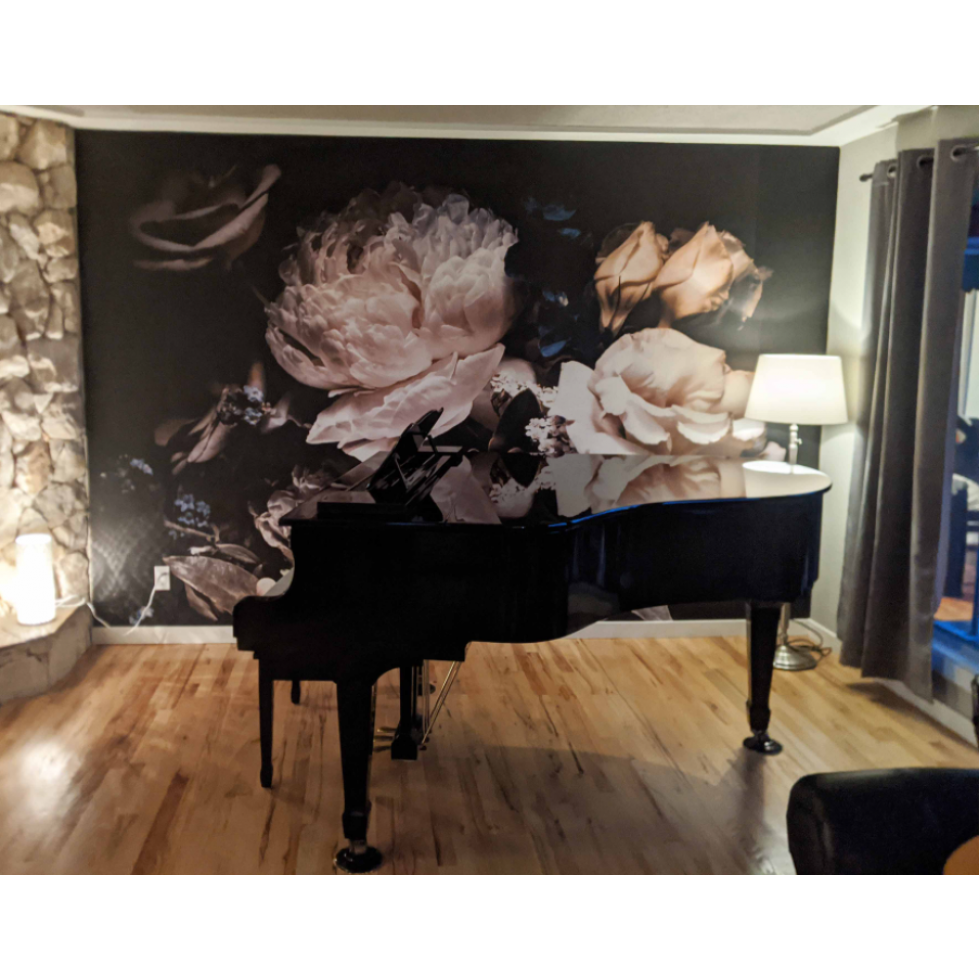 Rose and Peony Bouquet Mural
