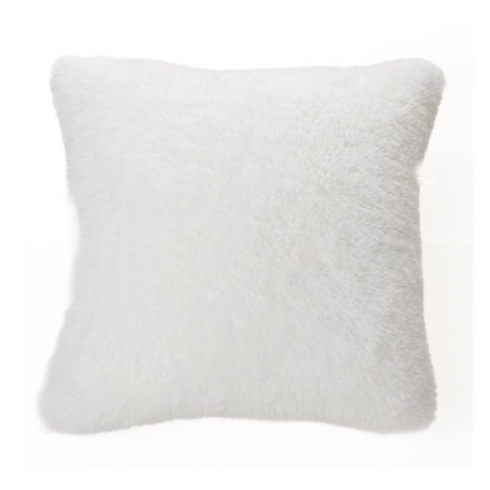 Oreiller Euro Fausse Fourrure Blanche Doudou Brunelli