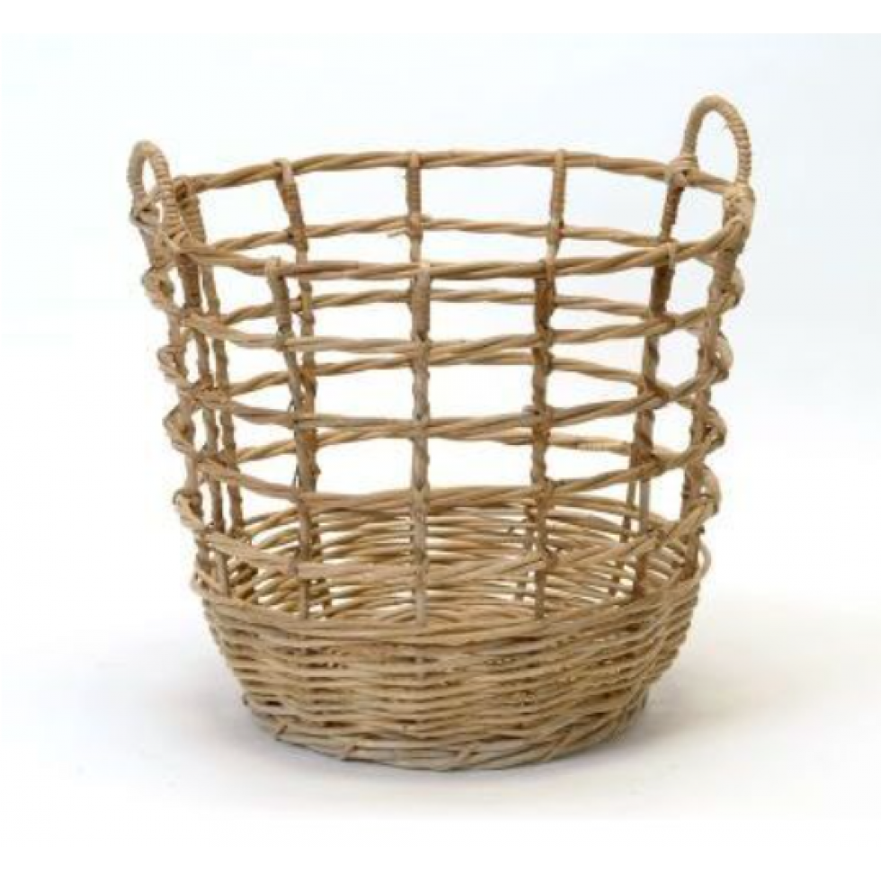 Panier Décoratif en Rotin Tressé Ouvert