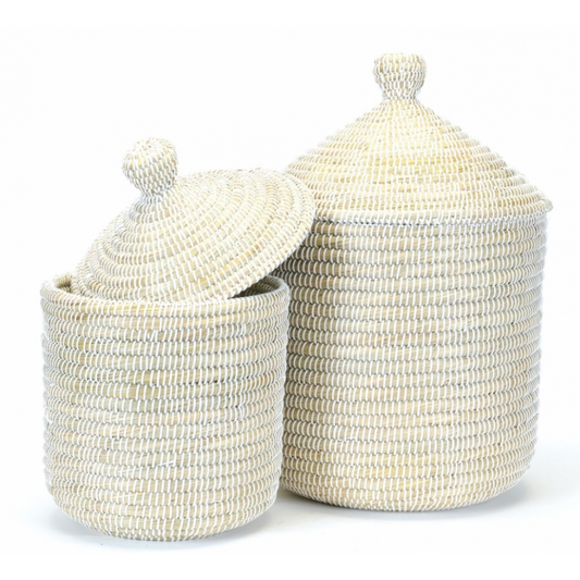 Panier Décoratif de Rangement avec Couvercle