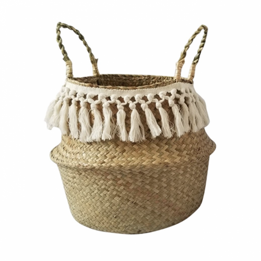 Panier Naturel à Frange Bohème