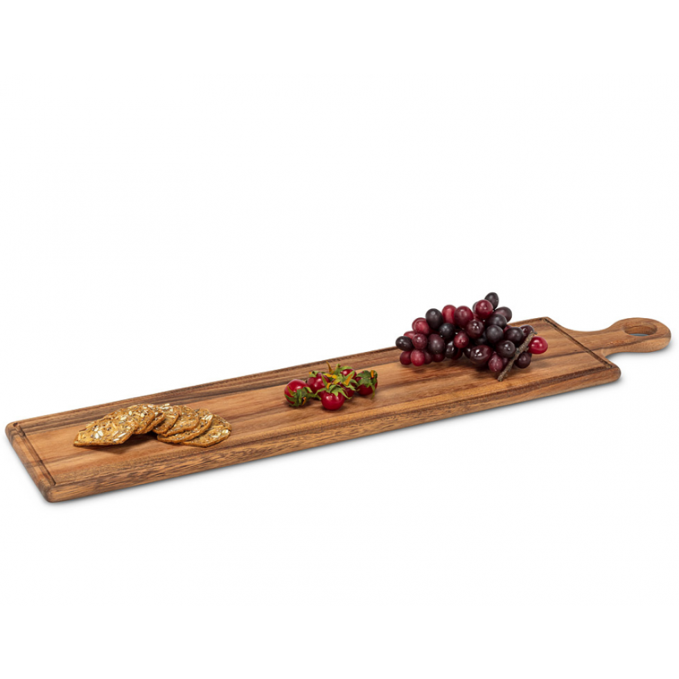 Acacia serving board with handle