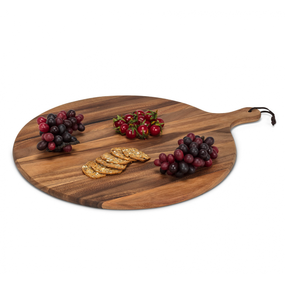 XL round acacia serving board
