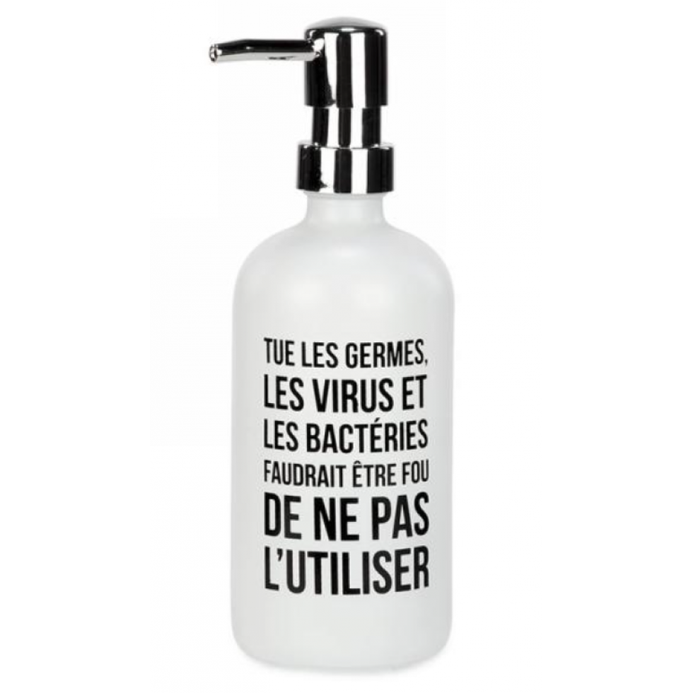Soap pump "Kills germs"