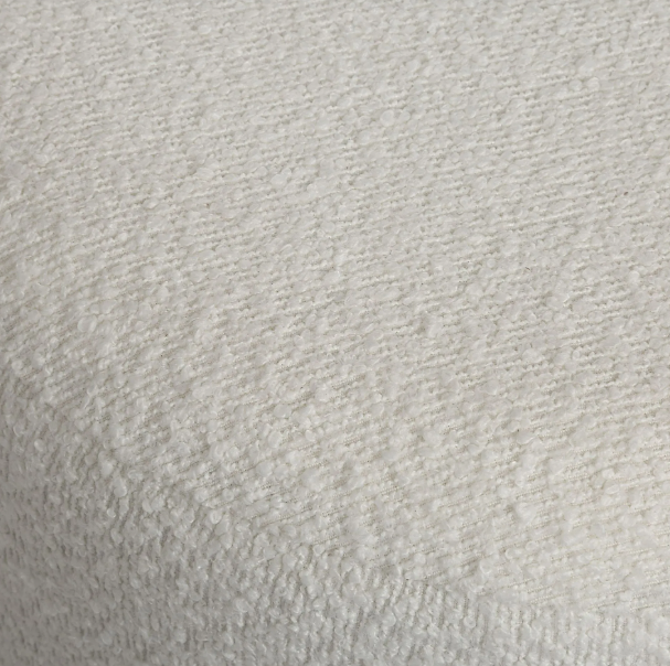 Pouf ivoire et noyer foncé