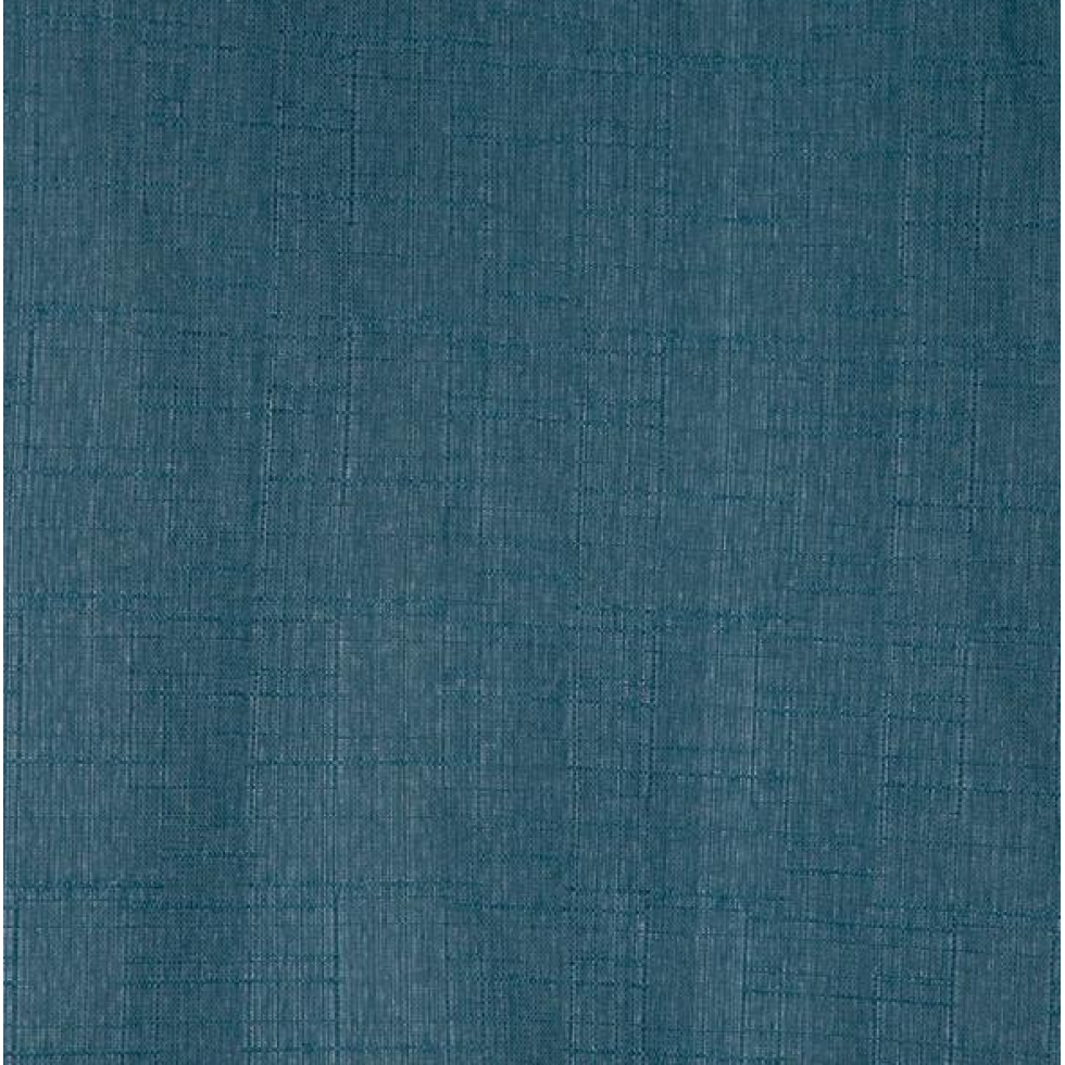Blue Linen Effect Curtain with Metal Eyelets