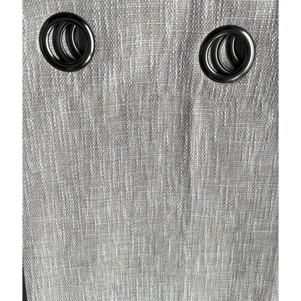 Elegant Beige Curtain with Linen Textured Finish