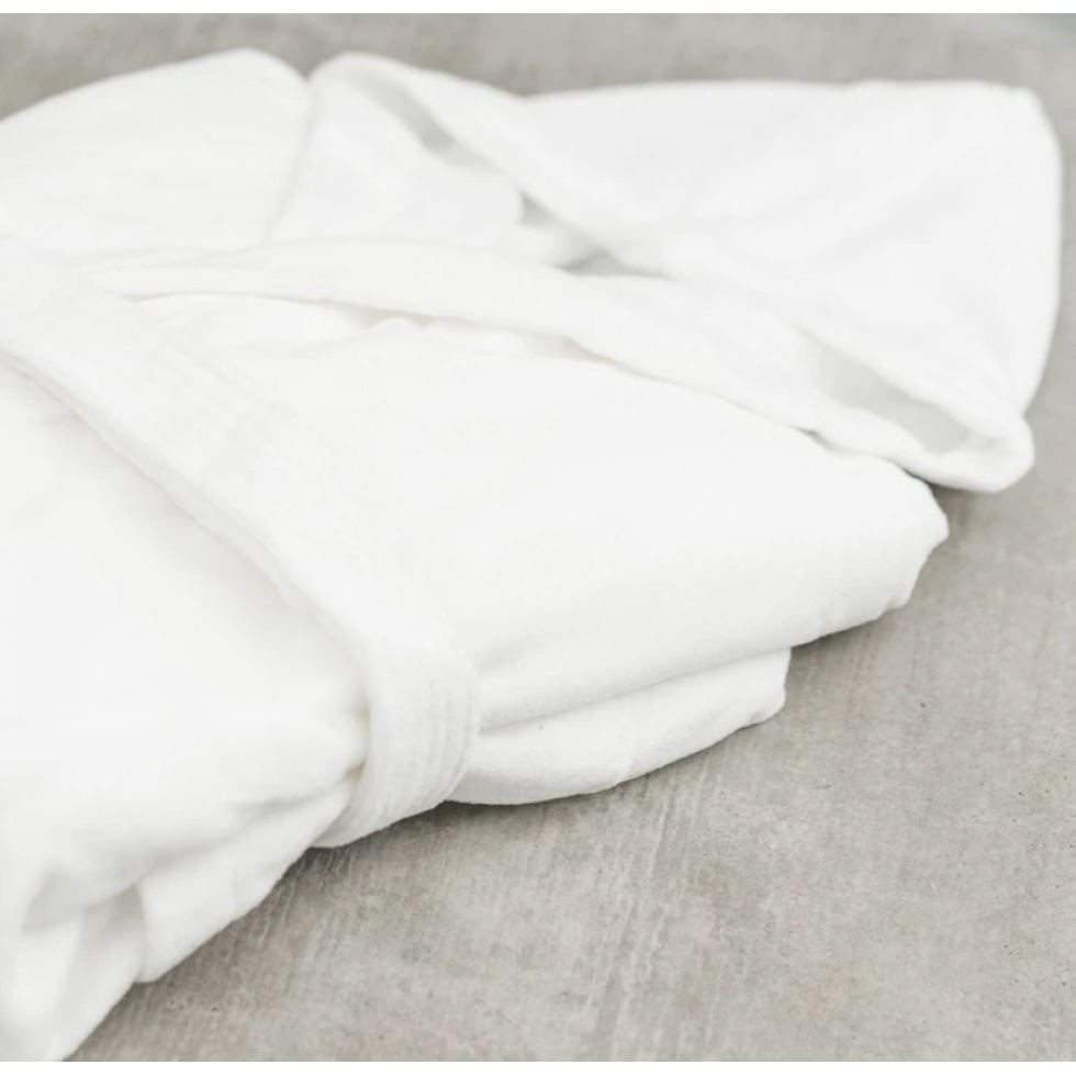 Robe de Chambre Spa Blanche à Capuchon Ultra Confortable