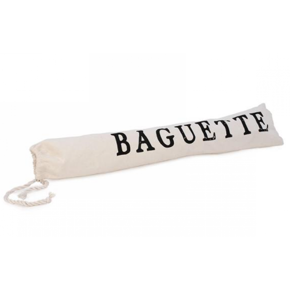 Sac à Pain Baguette en Coton Naturel avec Cordon